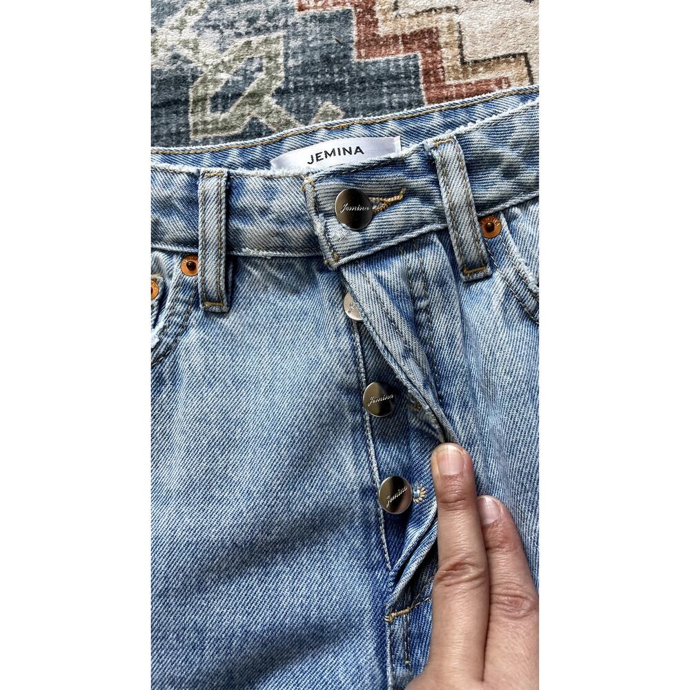 3 FOR $45 SALE | Jemina Button Fly Straight Leg Jeans Light Wash 24 NWOT - Picture 4 of 4